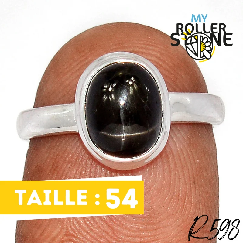 Anillo de zafiro estrellado R598