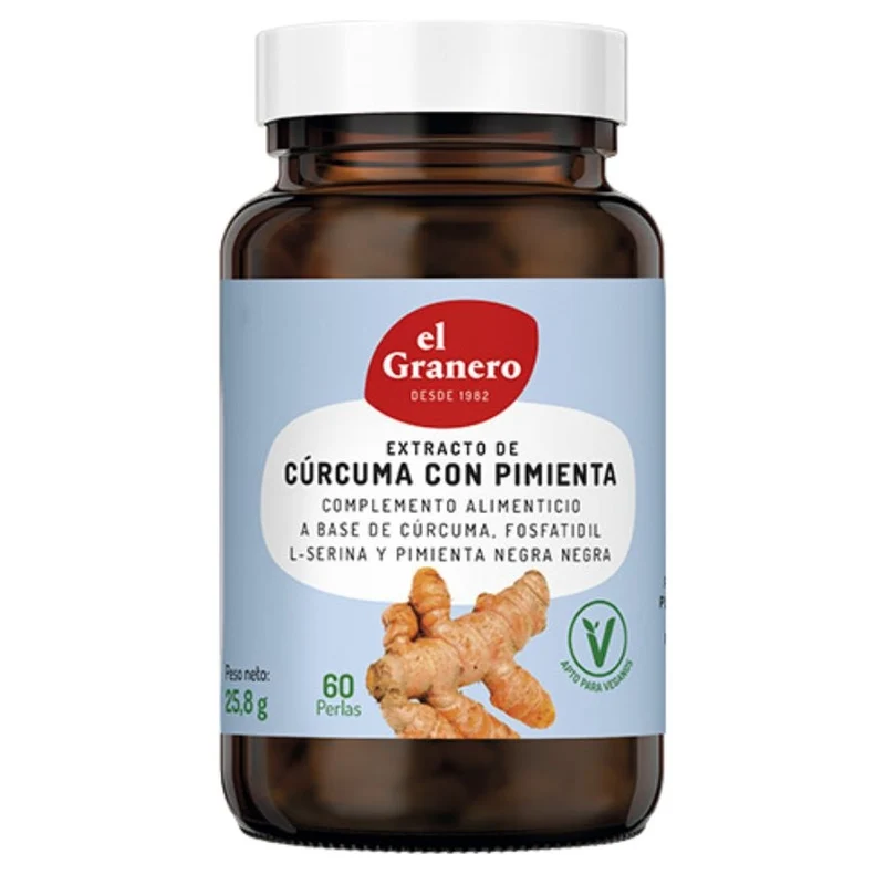 Extracto de Curcuma Pimienta 60 Capsulas | El Granero Integral
