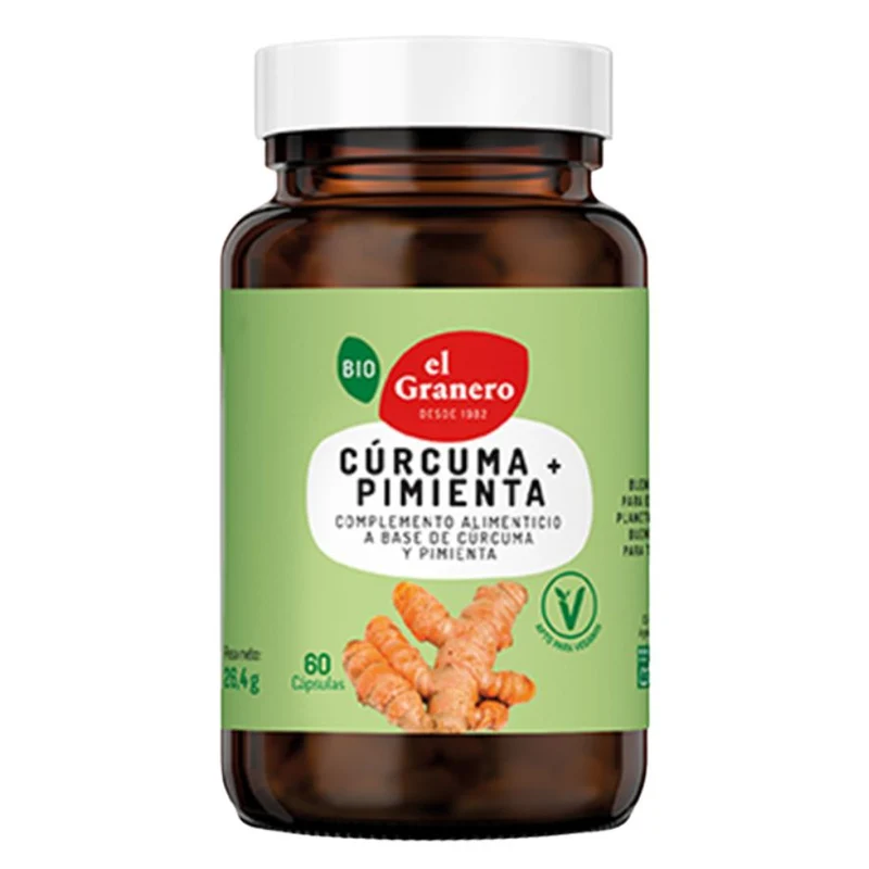 Curcuma + Pimienta Bio Capsulas | El Granero Integral