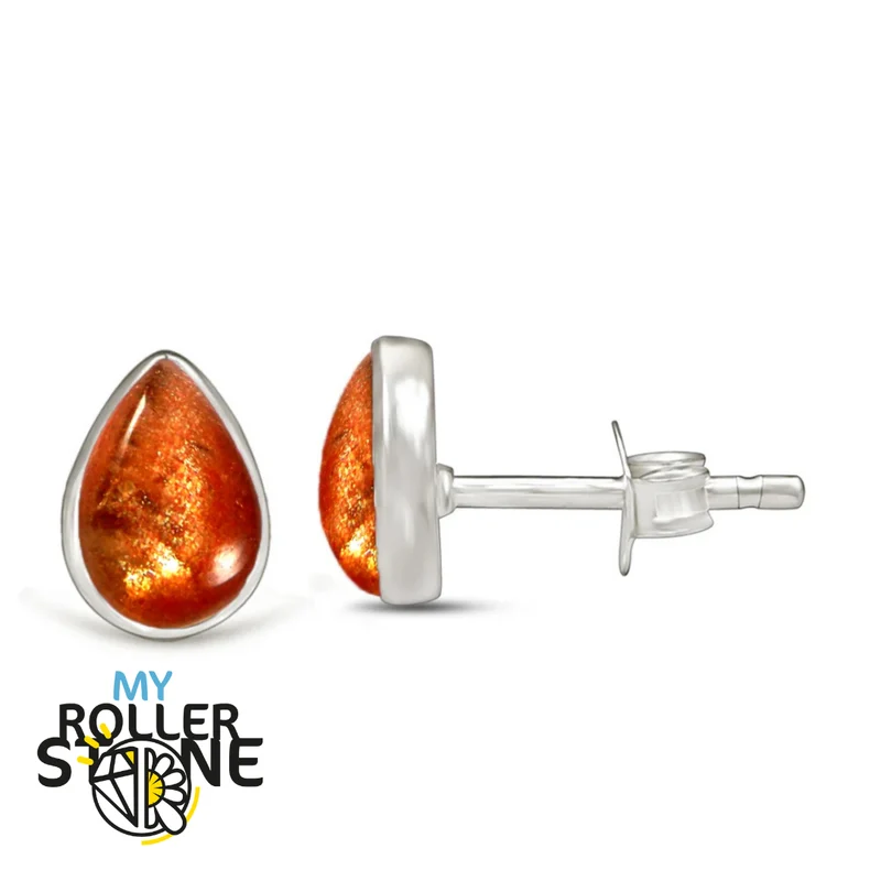 Pendientes Piedra Sol Pera 7X5 MM