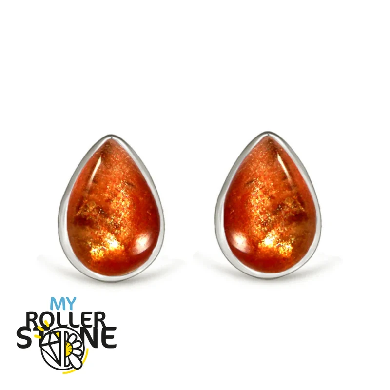 Pendientes Piedra Sol Pera 7X5 MM
