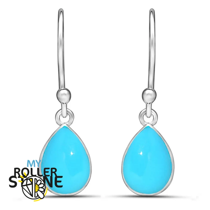 Pendientes Pera Kingman Turquesa 10X7 MM