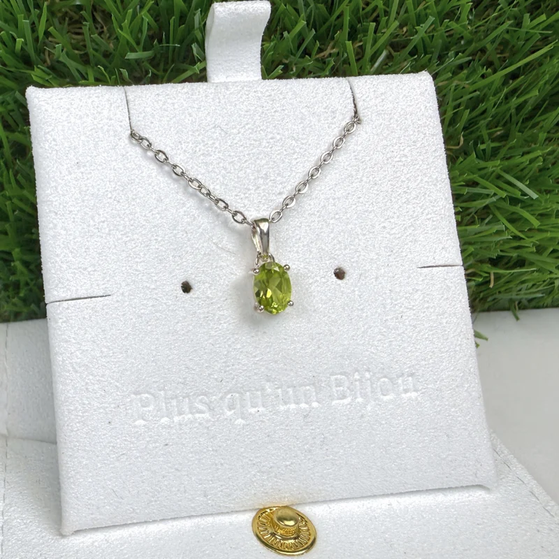 Colgante Solitario Peridoto Ovalado