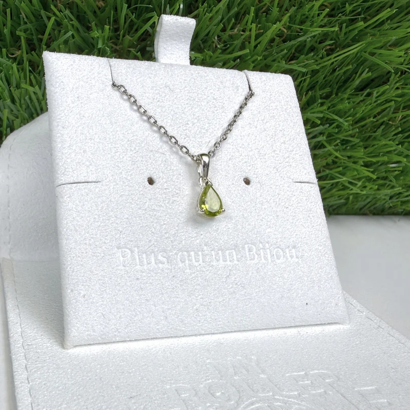 Colgante Solitario Peridoto Pera