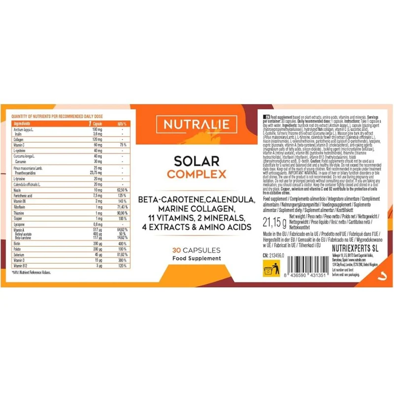 Solar Complex 30 cápsulas | Nutralie