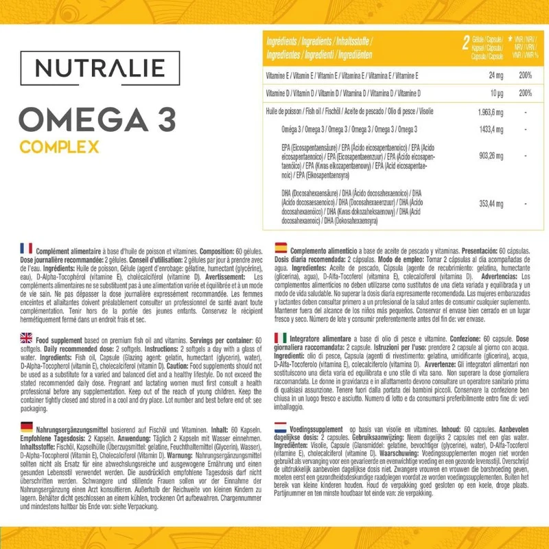 Omega 3 Complex 60 cápsulas | Nutralie