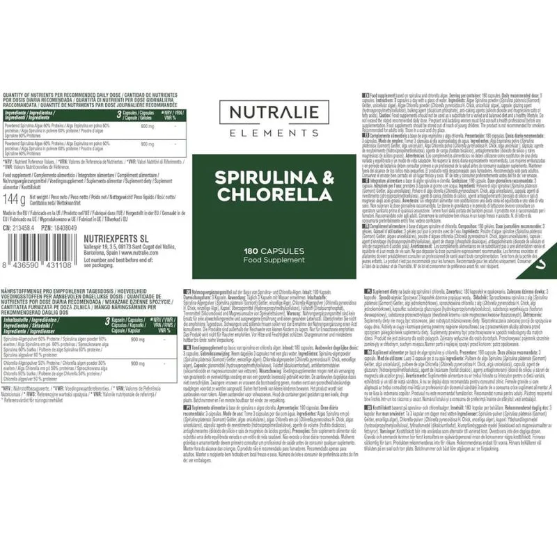 Espirulina & 180 cápsulas | Nutralie
