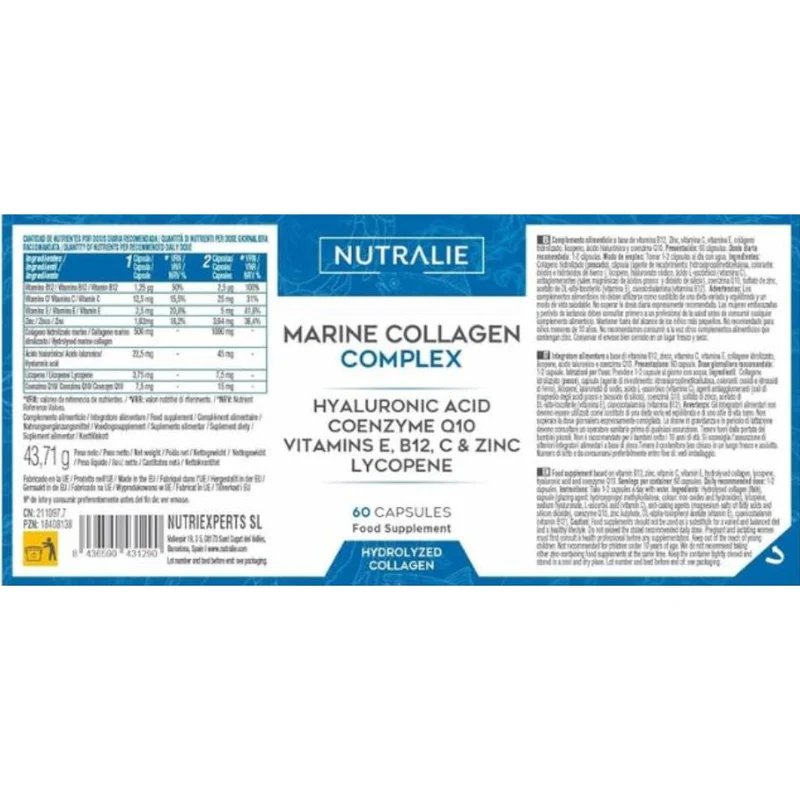 Colageno Marino 60 cápsulas | Nutralie