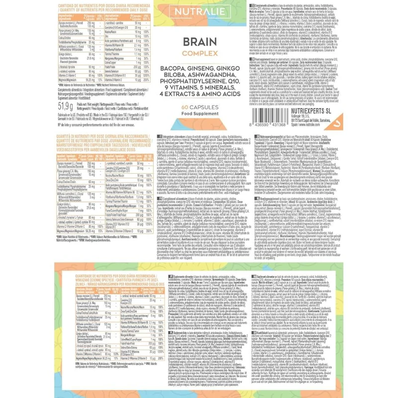 Brain Complex 60 cápsulas | Nutralie