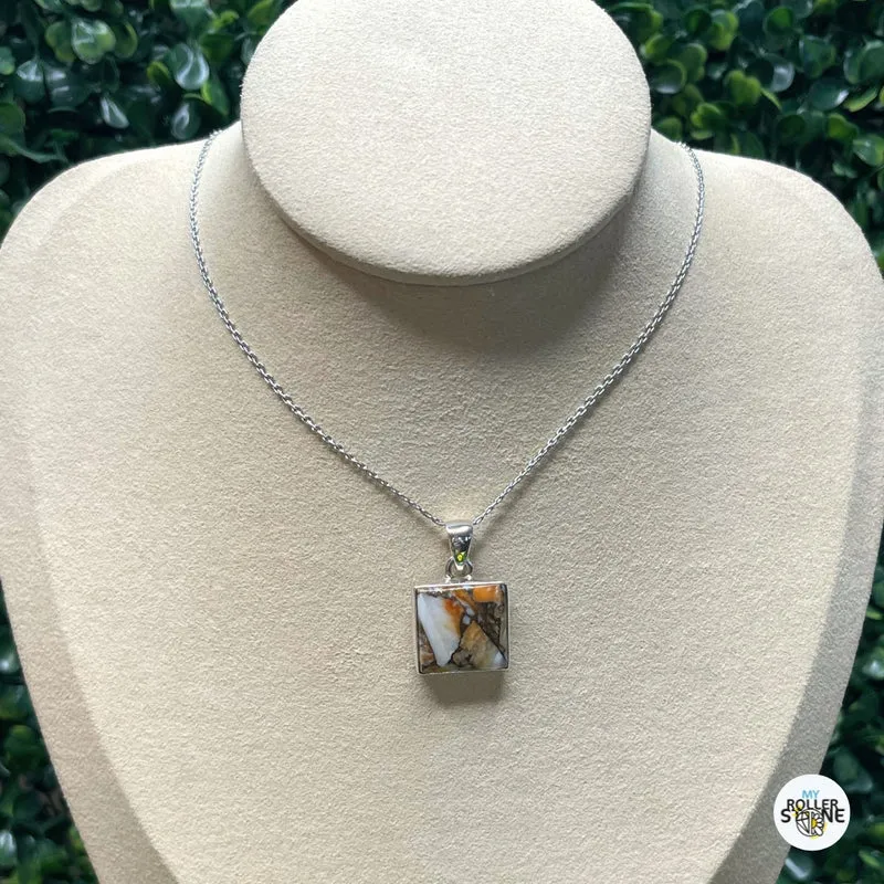 Colgante de ostra espinosa de plata #3