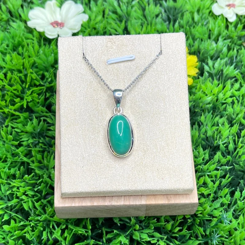 Colgante Crisoprasa de Plata 925 #2