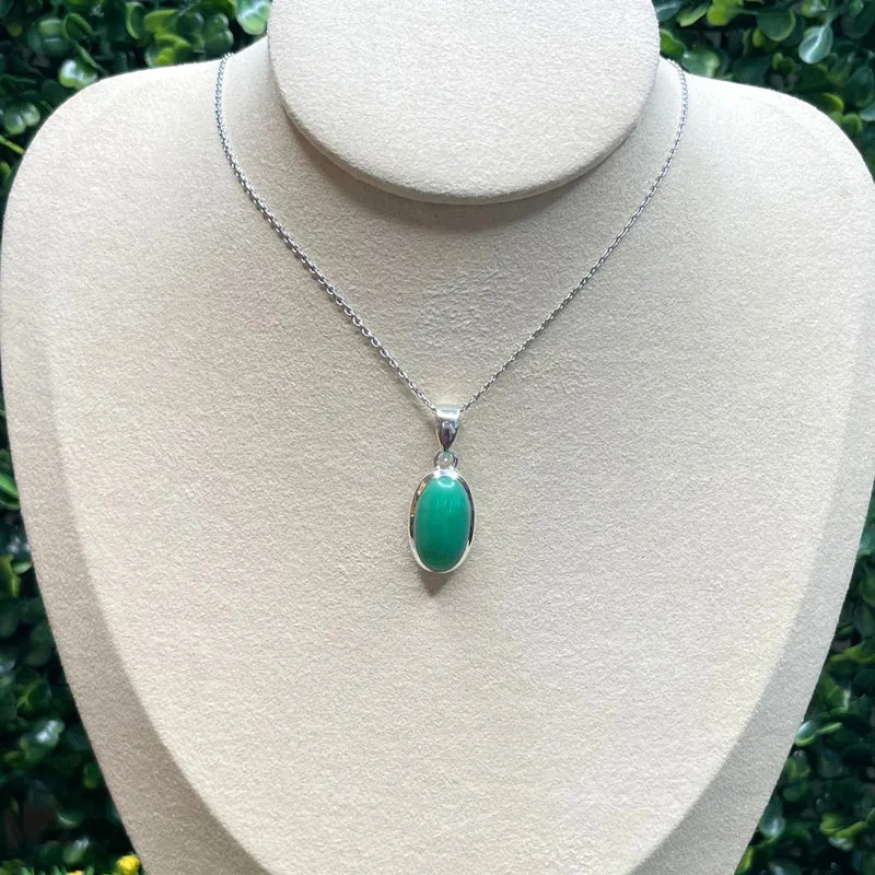 Colgante Crisoprasa de Plata 925 #2