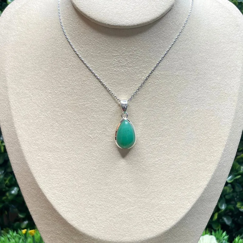 Colgante Crisoprasa de Plata 925 #3