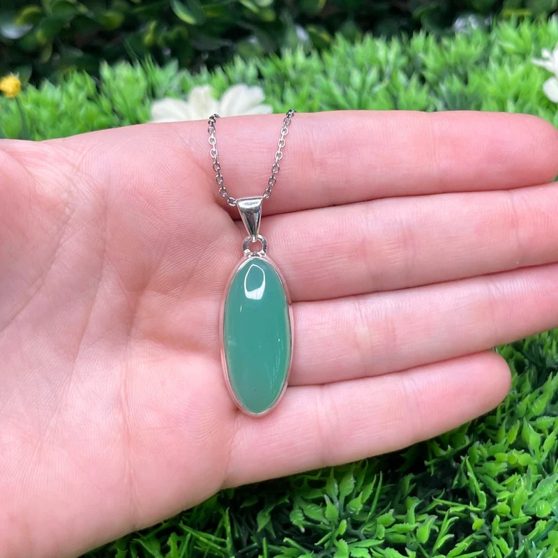 Colgante Crisoprasa de Plata 925 #7