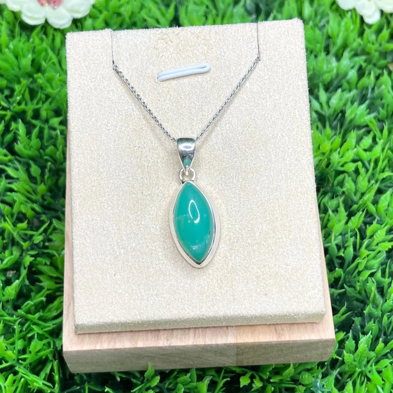 Colgante Crisoprasa de Plata 925 #1