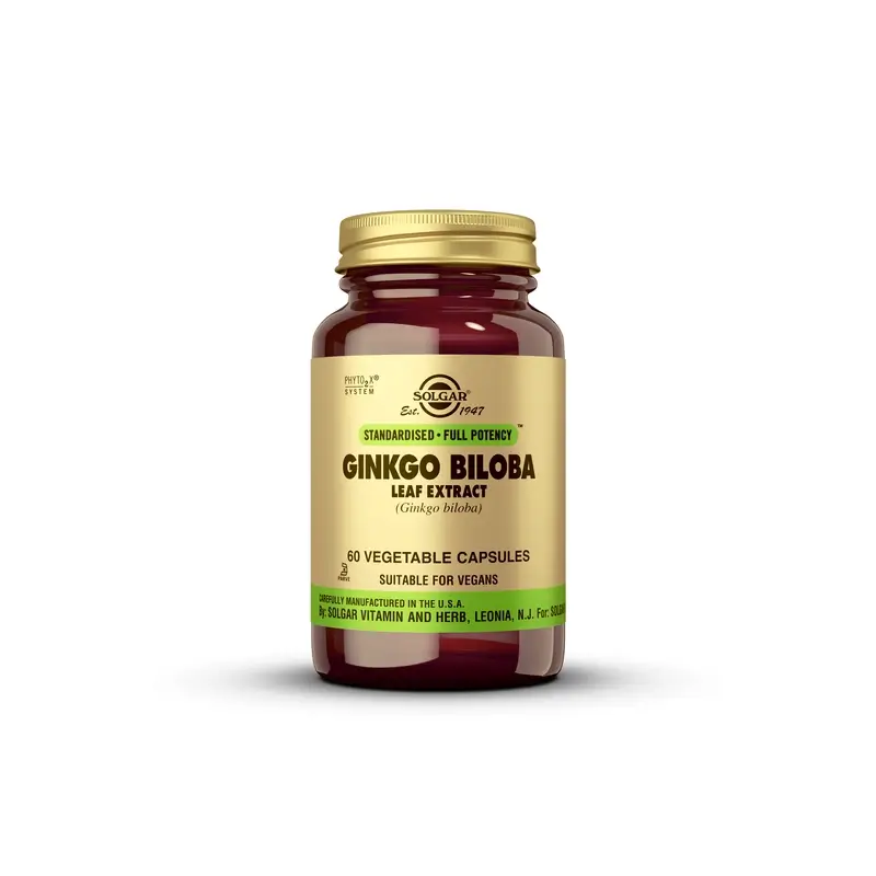 Solgar Ginkgo Biloba, 60 cápsulas