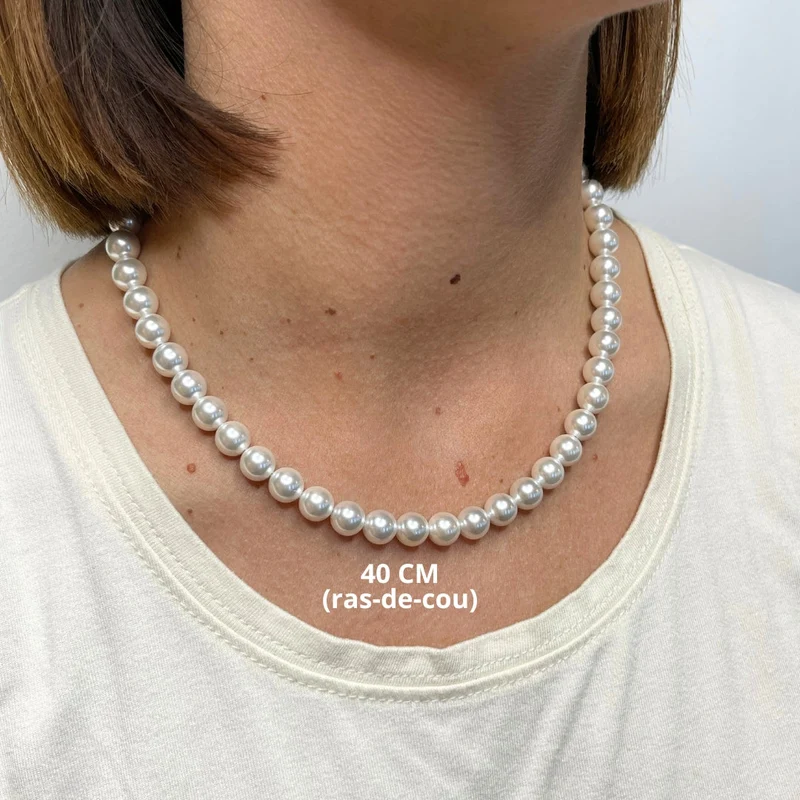 Personaliza tu gargantilla de perlas de 40 cm.