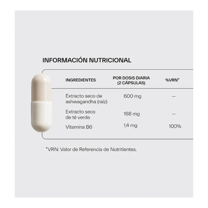 Ndl Pro-Health Ashwagandha Ksm-66 Ecológica + L-Teanina, 120 cápsulas