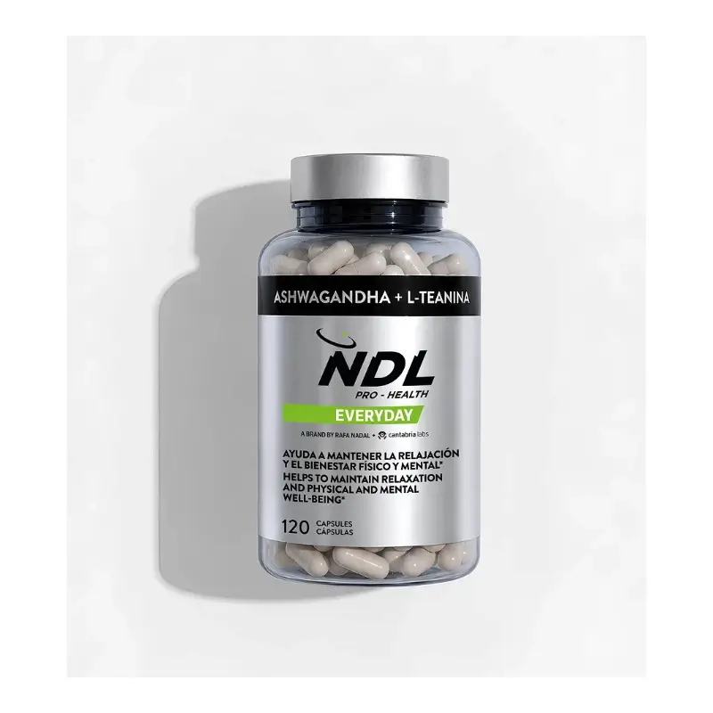 Ndl Pro-Health Ashwagandha Ksm-66 Ecológica + L-Teanina, 120 cápsulas