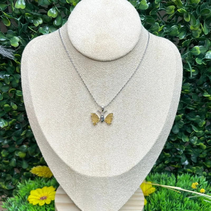 Colgante de mariposa de turmalina de sandía #4