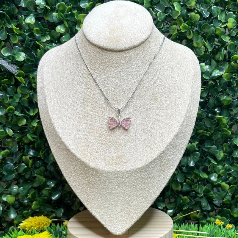 Colgante de mariposa de turmalina de sandía #16