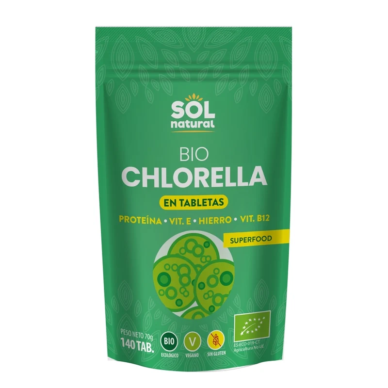 Chlorella Bio 140 Tabletas | Sol Natural