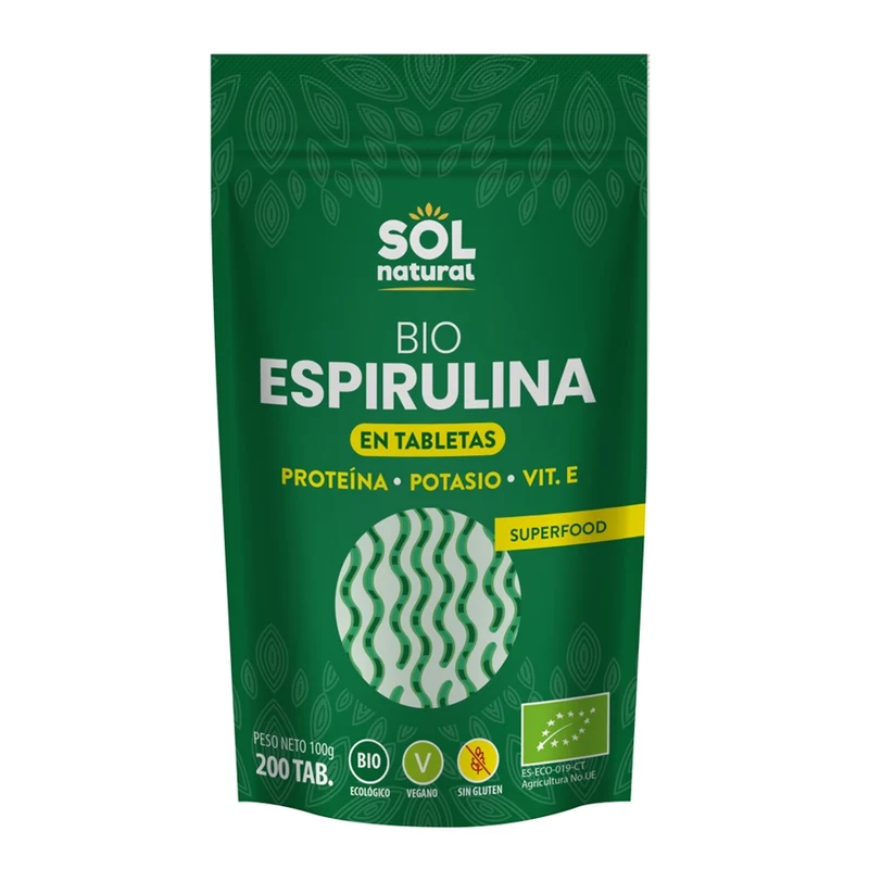 Espirulina Bio 200 Tabletas | Sol Natural