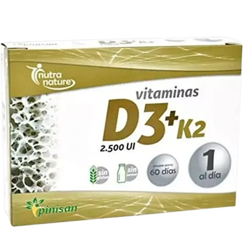 Vitamina D3 K2 60 cápsulas | Pinisan