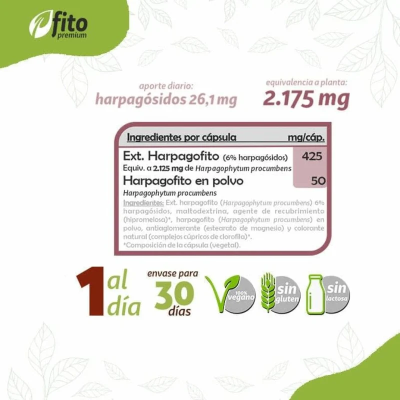 Fito Premium Harpagofito 30 cápsulas | Pinisan