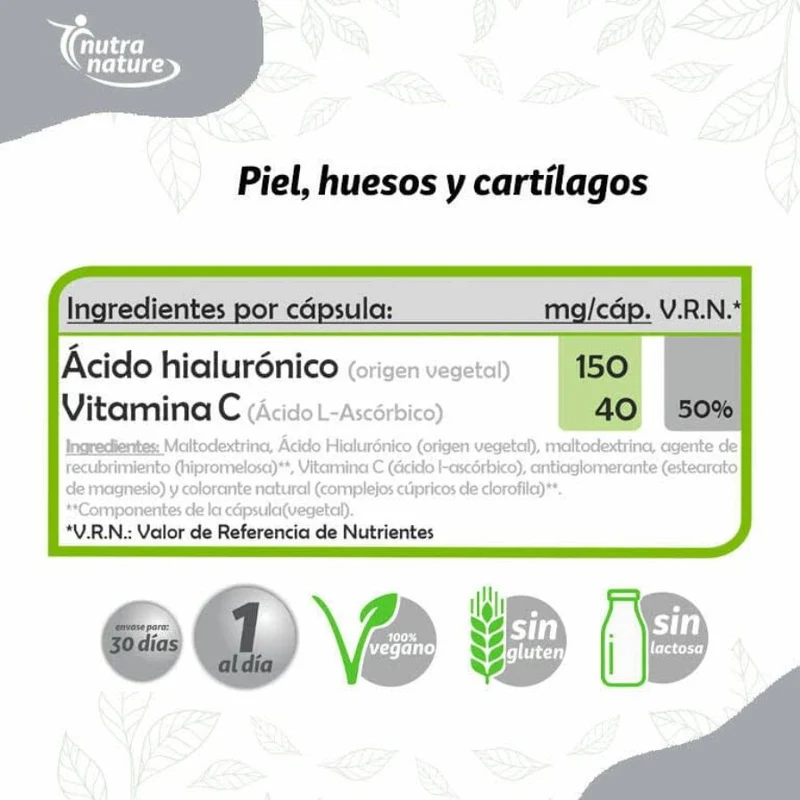 Ácido Hialurónico 30 cápsulas | Pinisan