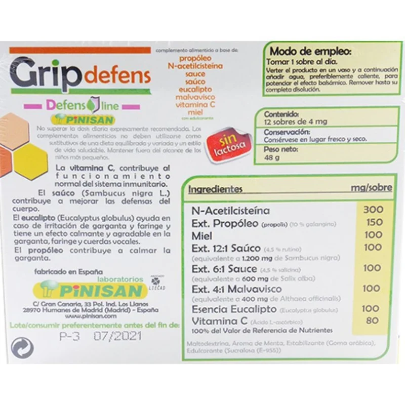 Grip Defens 12 sobres | Pinisan