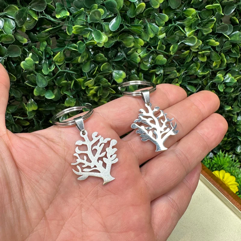 Llavero Árbol de la vida en acero inoxidable.