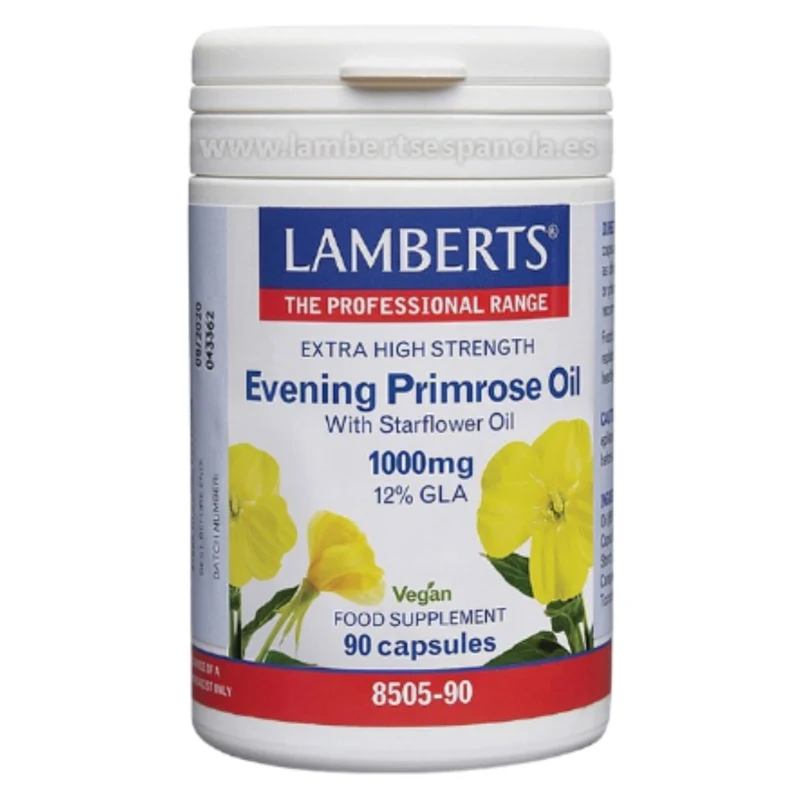 Aceite de Primula Extra Alta Potencia con Borraja 1000mg 90 Capsulas | Lamberts