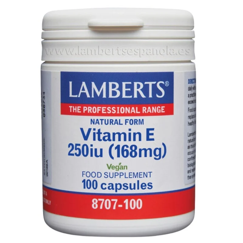 Vitamina E Natural 250UI 60 Capsulas | Lamberts