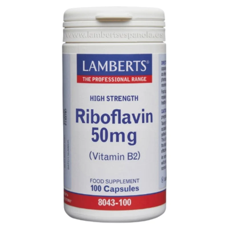 Riboflavina 50 mg (Vitamina B2) 100 Capsulas | Lamberts
