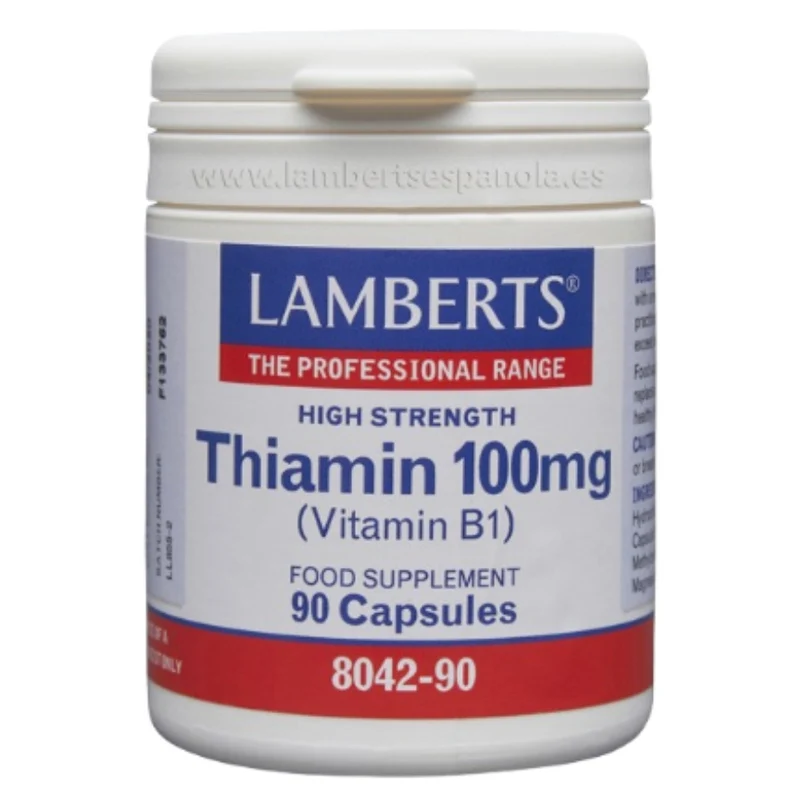 Tiamina 100 mg (Vitamina B1) 90 Capsulas | Lamberts