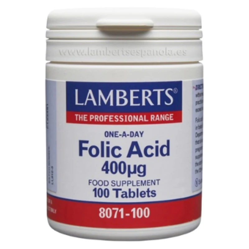 Acido Folico 400 µg 100 Tabletas | Lamberts