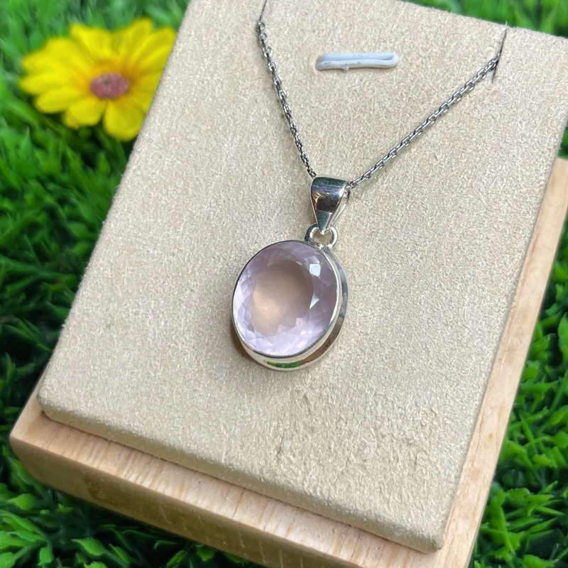 Colgante de cuarzo rosa #29