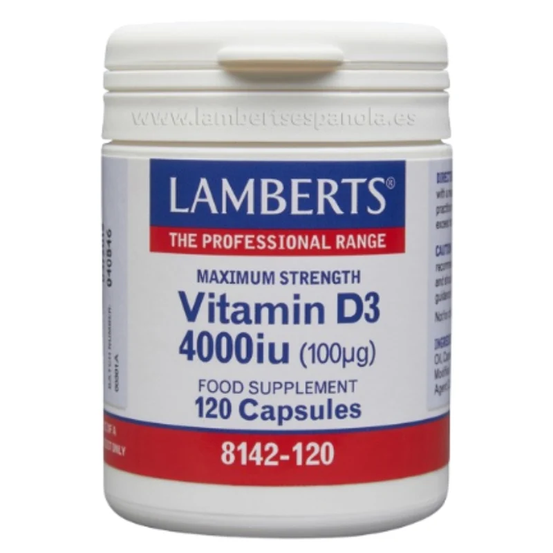 Vitamina D3 4000 UI (100 µg) 120 Capsulas | Lamberts