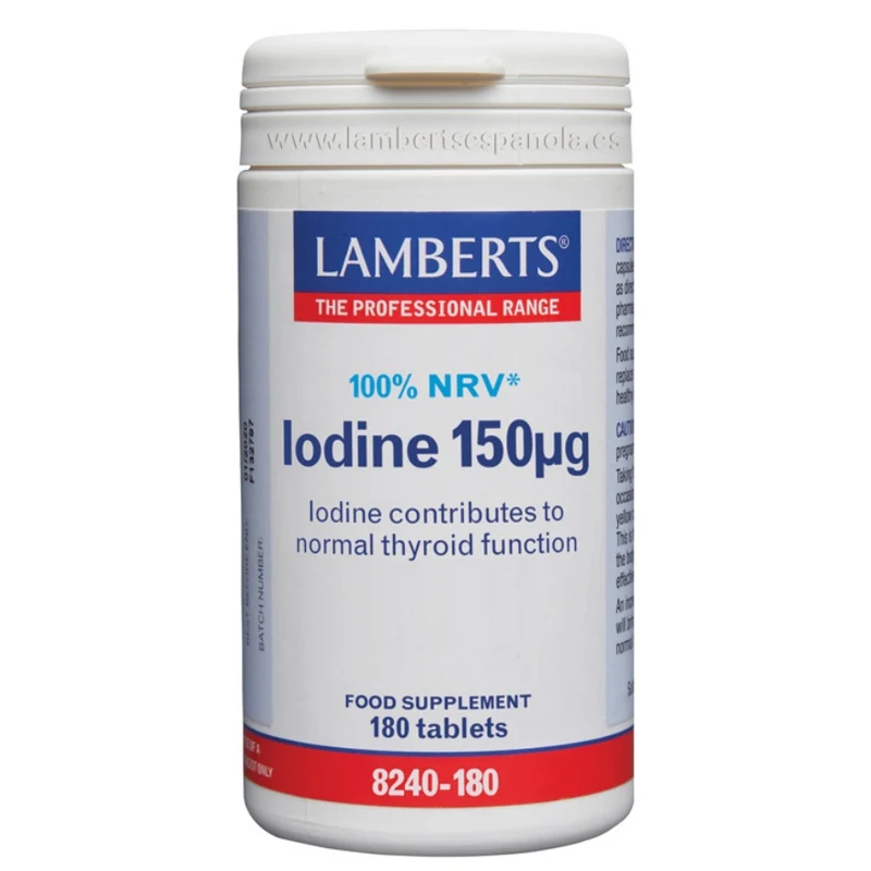 Yodo 150 µg(como Yoduro Potásico) 180 Tabletas | Lamberts