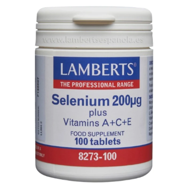 Selenio 200 µg + Vitaminas A+C+E 100 Tabletas | Lamberts