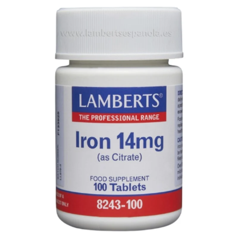 Hierro 14 mg 100 Tabletas | Lamberts