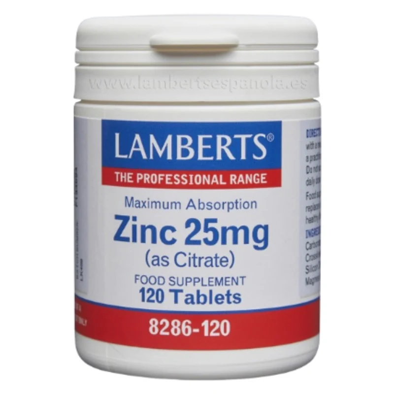 Zinc 25 mg 120 Tabletas | Lamberts