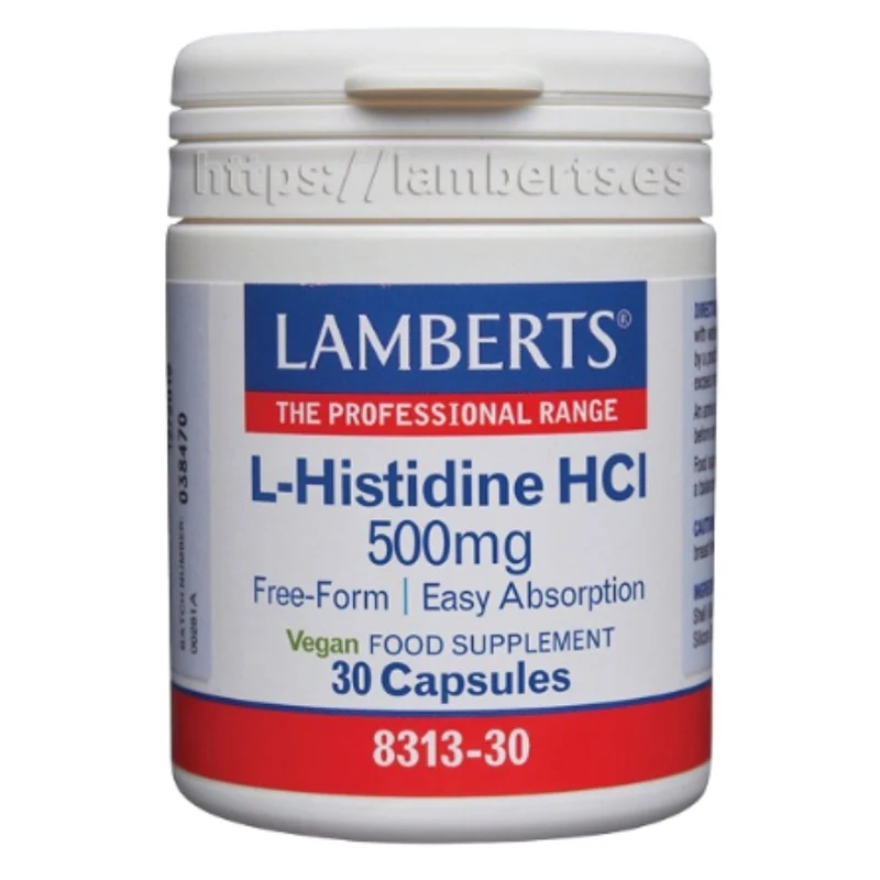 L Histidina HCI 500 mg 30 Capsulas | Lamberts