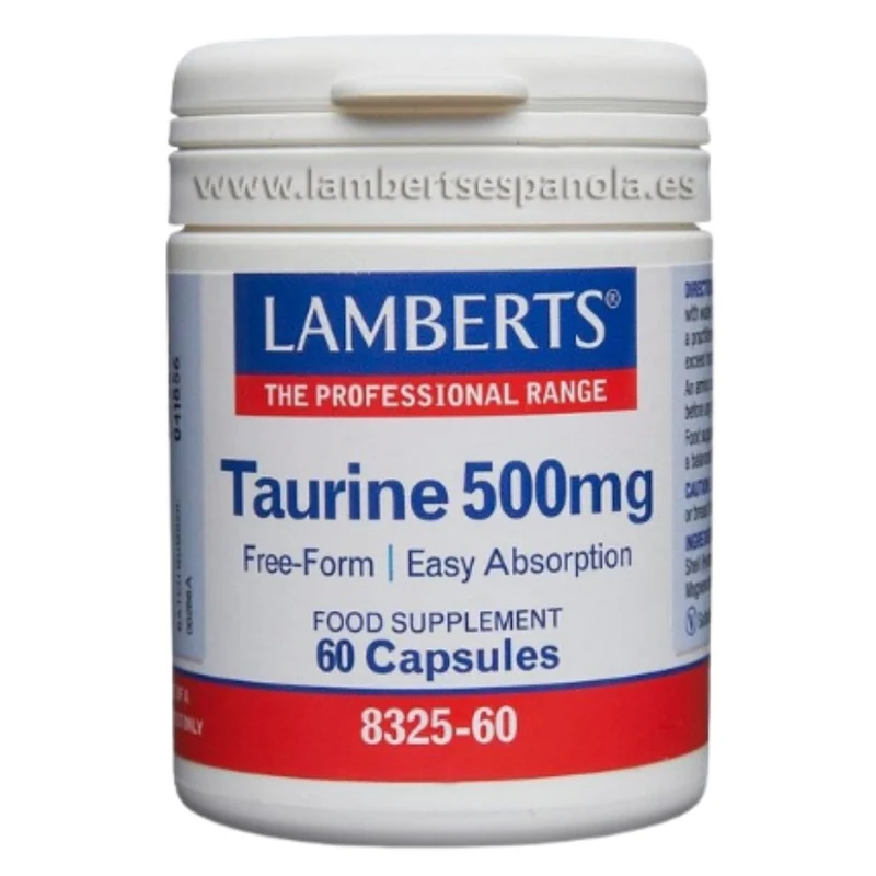 Taurina 500 mg 60 Capsulas | Lamberts