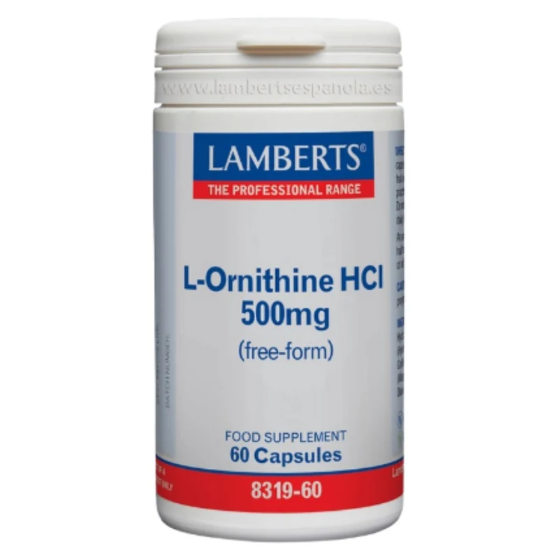 L Ornitina 500 mg 60 Capsulas | Lamberts