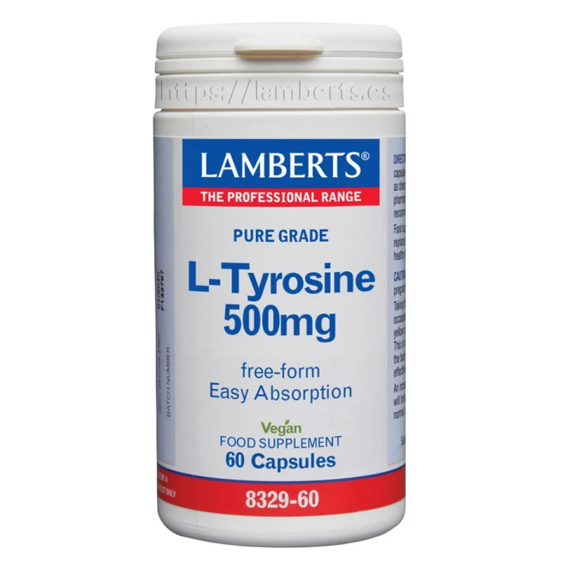 L Tirosina 500 mg 60 Capsulas | Lamberts