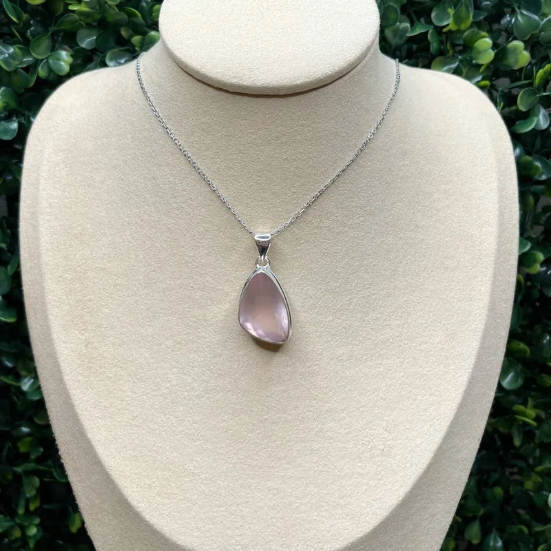Colgante de cuarzo rosa #18