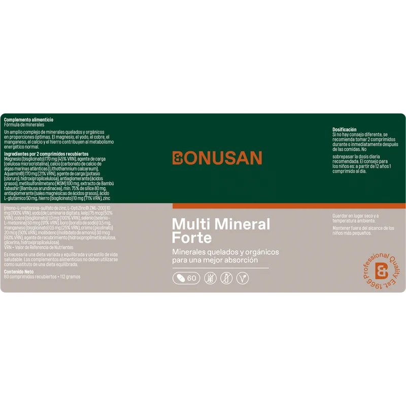 Multi Mineral Forte 60 Tabletas | Bonusan