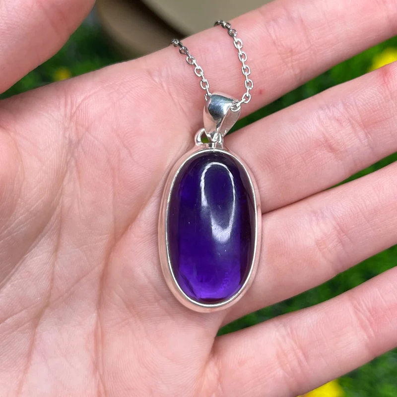 Colgante de Amatista de Plata #9